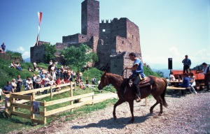 Goldenes Kegelspiel auf Hocheppan