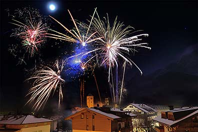 Feuerwerk in Innichen