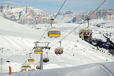 Lift zum Pordoijoch