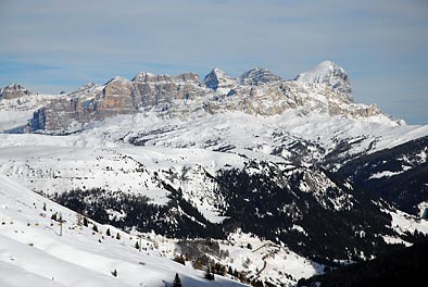 Blick Richtung Arabba und Col di Lana