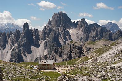 Cadini-Gruppe mit Lavaredohtte