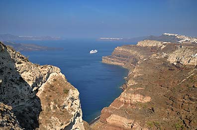 die Caldera von Sden gesehen