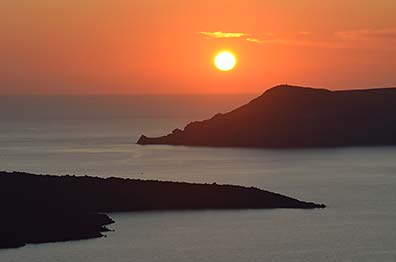 Sonnenuntergang in Fira