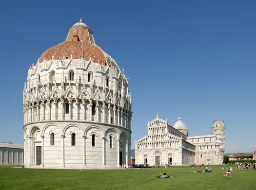 Baptisterium, Dom und Schiefer Turm